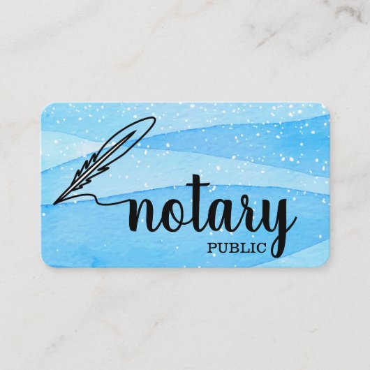 Notarisch Openbaar Elegant Manuscript Gewoon Visitekaartje (Voorkant)