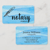 Notarisch Openbaar Elegant Manuscript Gewoon Visitekaartje (Voorkant / Achterkant)