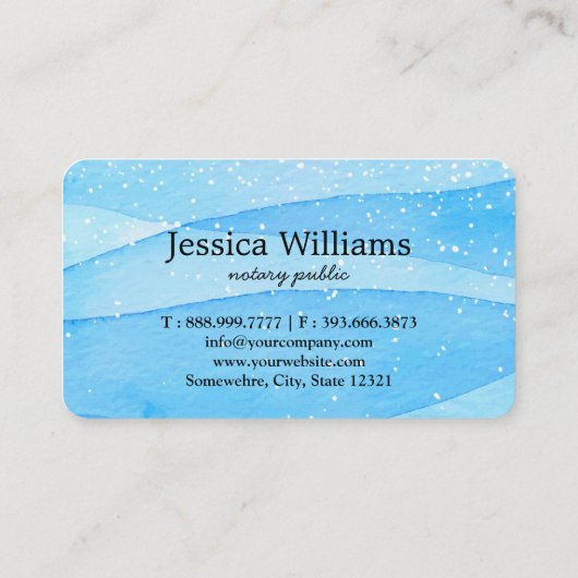 Notarisch Openbaar Elegant Manuscript Gewoon Visitekaartje (Achterkant)