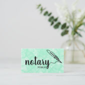 Notarisch Openbaar Elegant Manuscript Gewoon Visitekaartje (Staand voorkant)