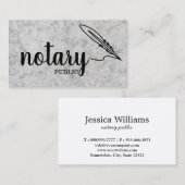 Notarisch Openbaar Elegant Manuscript Gewoon Visitekaartje (Voorkant / Achterkant)