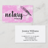 Notarisch Openbaar Elegant Manuscript Gewoon Visitekaartje (Voorkant / Achterkant)
