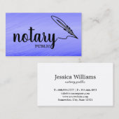 Notarisch Openbaar Elegant Manuscript Gewoon Visitekaartje (Voorkant / Achterkant)