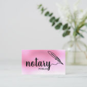 Notarisch Openbaar Elegant Manuscript Gewoon Visitekaartje (Staand voorkant)