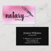 Notarisch Openbaar Elegant Manuscript Gewoon Visitekaartje (Voorkant / Achterkant)