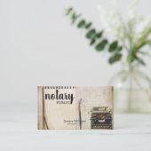 Notarisch Openbaar Elegant Manuscript Gewoon Visitekaartje (Staand voorkant)