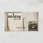 Notarisch Openbaar Elegant Manuscript Gewoon Visitekaartje (Voorkant)