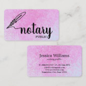 Notarisch Openbaar Elegant Manuscript Gewoon Visitekaartje (Voorkant / Achterkant)