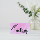 Notarisch Openbaar Elegant Manuscript Gewoon Visitekaartje (Staand voorkant)