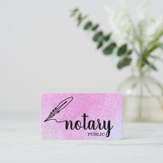 Notarisch Openbaar Elegant Manuscript Gewoon Visitekaartje (Staand voorkant)