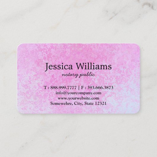 Notarisch Openbaar Elegant Manuscript Gewoon Visitekaartje (Achterkant)