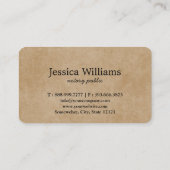 Notarisch Openbaar Elegant Manuscript Gewoon Visitekaartje (Achterkant)