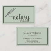 Notarisch Openbaar Elegant Manuscript Gewoon Visitekaartje (Voorkant / Achterkant)