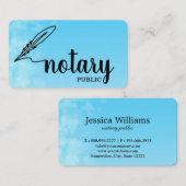 Notarisch Openbaar Elegant Manuscript Gewoon Visitekaartje (Voorkant / Achterkant)