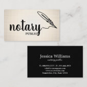Notarisch Openbaar Elegant Manuscript Gewoon Visitekaartje (Voorkant / Achterkant)