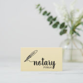 Notarisch Openbaar Elegant Manuscript Gewoon Visitekaartje (Staand voorkant)