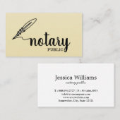 Notarisch Openbaar Elegant Manuscript Gewoon Visitekaartje (Voorkant / Achterkant)