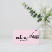 Notarisch Openbaar Elegant Manuscript Gewoon Visitekaartje (Staand voorkant)