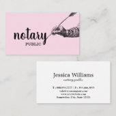 Notarisch Openbaar Elegant Manuscript Gewoon Visitekaartje (Voorkant / Achterkant)