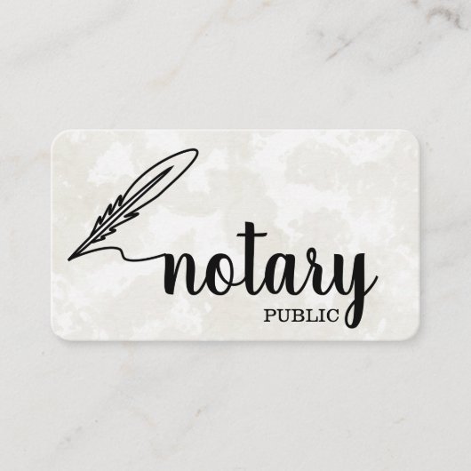Notarisch Openbaar Elegant Manuscript Plain Visitekaartje (Voorkant)