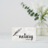 Notarisch Openbaar Elegant Manuscript Plain Visitekaartje (Staand voorkant)