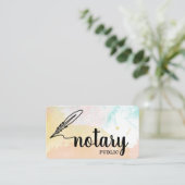 Notarisch Openbaar Elegant Manuscript Plain Visitekaartje (Staand voorkant)