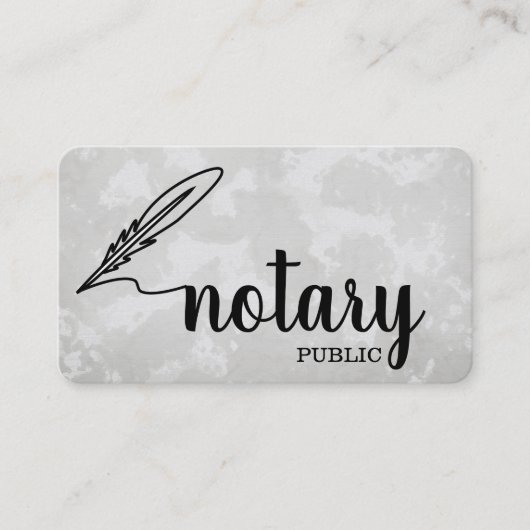 Notarisch Openbaar Elegant Manuscript Plain Visitekaartje (Voorkant)
