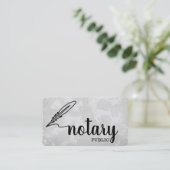 Notarisch Openbaar Elegant Manuscript Plain Visitekaartje (Staand voorkant)