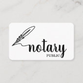 Notarisch Openbaar Elegant Manuscript Plain Visitekaartje (Voorkant)