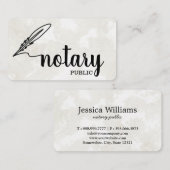 Notarisch Openbaar Elegant Manuscript Plain Visitekaartje (Voorkant / Achterkant)