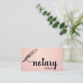 Notarisch Openbaar Elegant Manuscript Plain Visitekaartje (Staand voorkant)