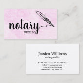 Notarisch Openbaar Elegant Manuscript Plain Visitekaartje (Voorkant / Achterkant)