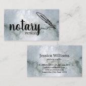 Notarisch Openbaar Elegant Manuscript Plain zwart- Visitekaartje (Voorkant / Achterkant)