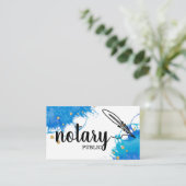 Notarisch Openbaar Elegant Manuscript Plain zwart- Visitekaartje (Staand voorkant)