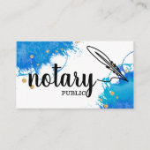 Notarisch Openbaar Elegant Manuscript Plain zwart- Visitekaartje (Voorkant)