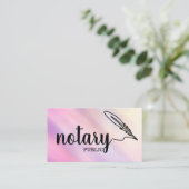 Notarisch Openbaar Elegant Manuscript Plain zwart- Visitekaartje (Staand voorkant)