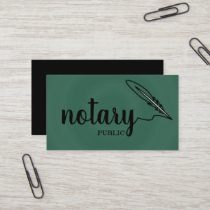 Notarisch Openbaar Elegant Manuscript Plain zwart- Visitekaartje