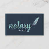 Notarisch Openbaar Elegant Manuscript Plain zwart- Visitekaartje (Voorkant)