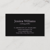 Notarisch Openbaar Elegant Manuscript Plain zwart- Visitekaartje (Achterkant)