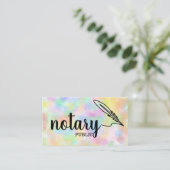 Notarisch Openbaar Elegant Manuscript Plain zwart- Visitekaartje (Staand voorkant)