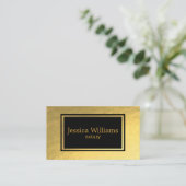 Notarisch publiek elegant script vlakin Moderne Lu Visitekaartje (Staand voorkant)