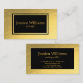 Notarisch publiek elegant script vlakin Moderne Lu Visitekaartje (Voorkant / Achterkant)