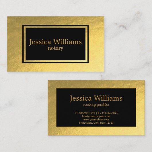 Notarisch publiek elegant script vlakin Moderne Lu Visitekaartje (Voorkant / Achterkant)