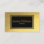 Notarisch publiek elegant script vlakin Moderne Lu Visitekaartje (Voorkant)