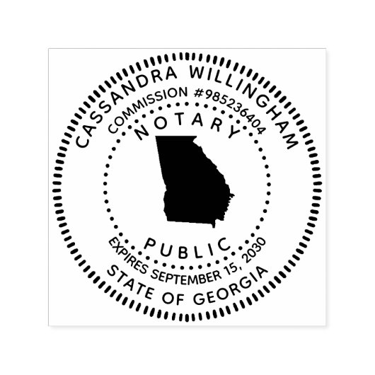 Notarisch publiek Georgië Zelfinktende Stempel (Design)