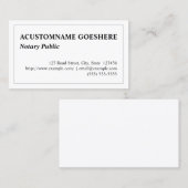 Notarisch Visitekaartje met een lage sleutel (Voorkant / Achterkant)