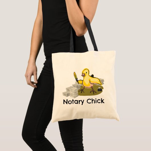 Notarische kuiken met doezelaar en documenten tote bag (Voorkant (product))