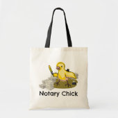 Notarische kuiken met doezelaar en documenten tote bag (Voorkant)