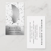 Notarische Openbare het Ondertekenen de Quill van  Visitekaartje (Voorkant / Achterkant)