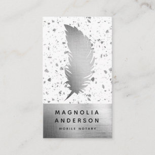 Notarische Openbare het Ondertekenen de Quill van  Visitekaartje